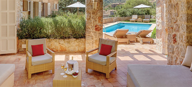Suite présidentielle avec piscine privée, Belmond La Residencia Hotel, Majorque