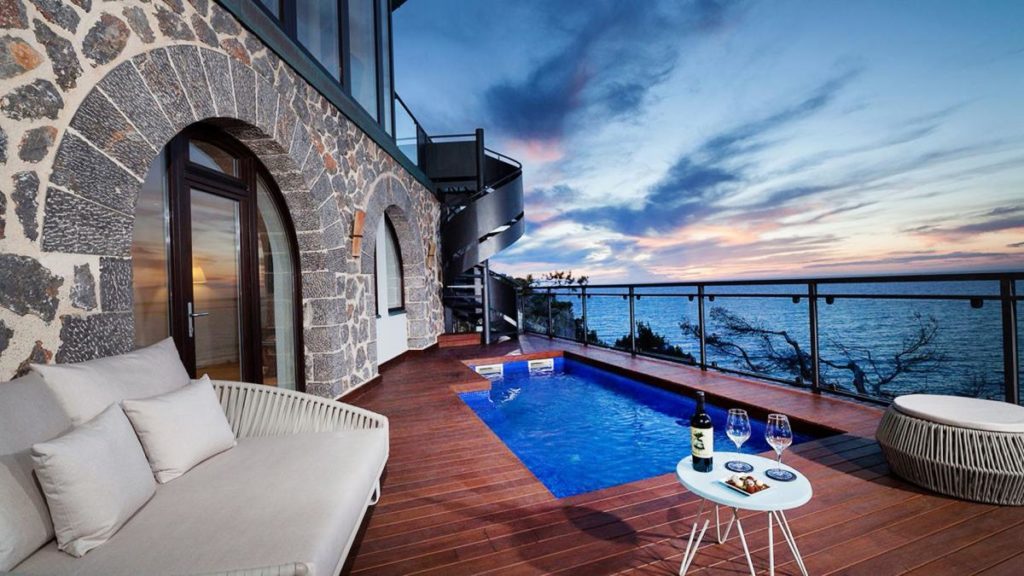 hotel Jumeirah à Port Soller Majorque suite 4 personnes avec piscine privée vue sur mer
