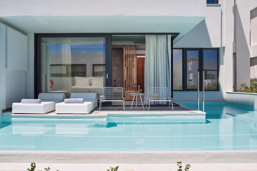 Chambre Double de Luxe avec Piscine Privée - Vue sur Mer Hotel Lindos Grand Resort et spa