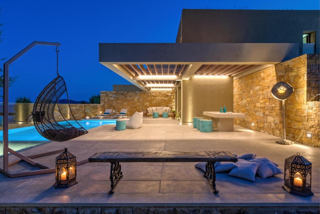 Villa avec piscine privée en hôtel Amada Colossos resort de Rhodes all inclusive Grèce