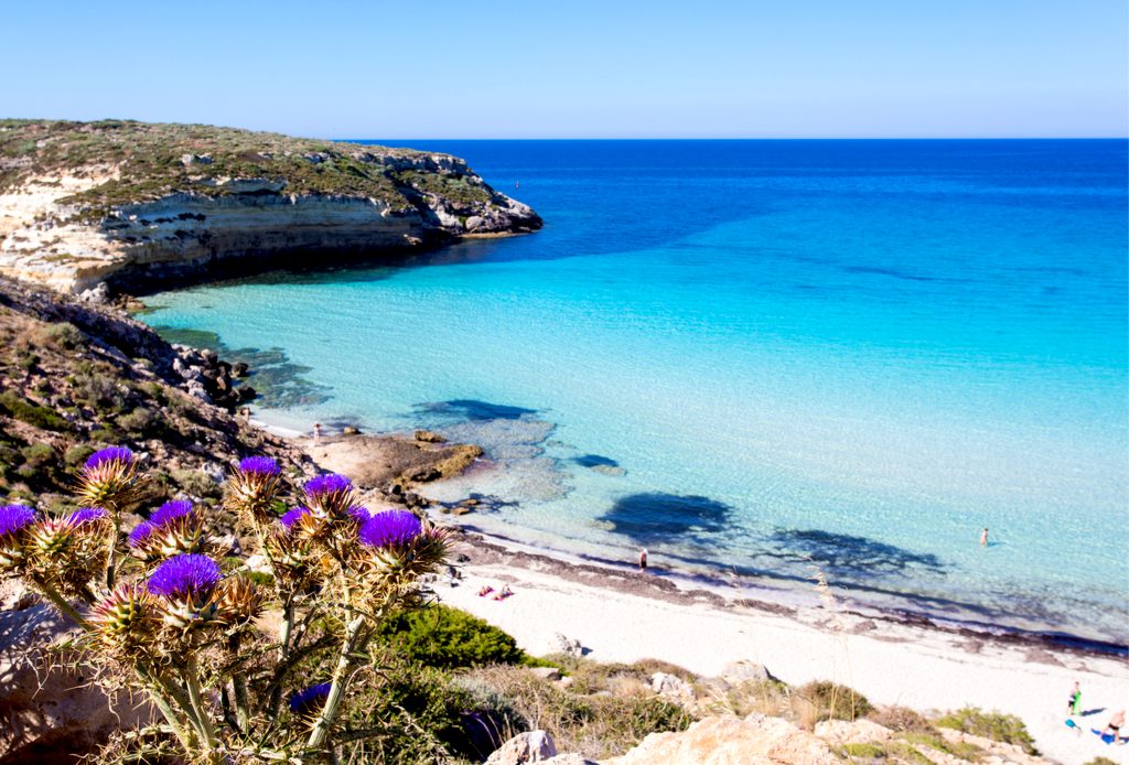 Plage Spiaggia dei Conigli à Lampedusa en Italie